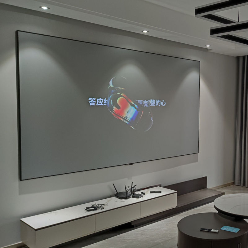 High Brightness Reflective Projector Screen 150 Inch PVC Projection Screen 16:9 For Home Cinema