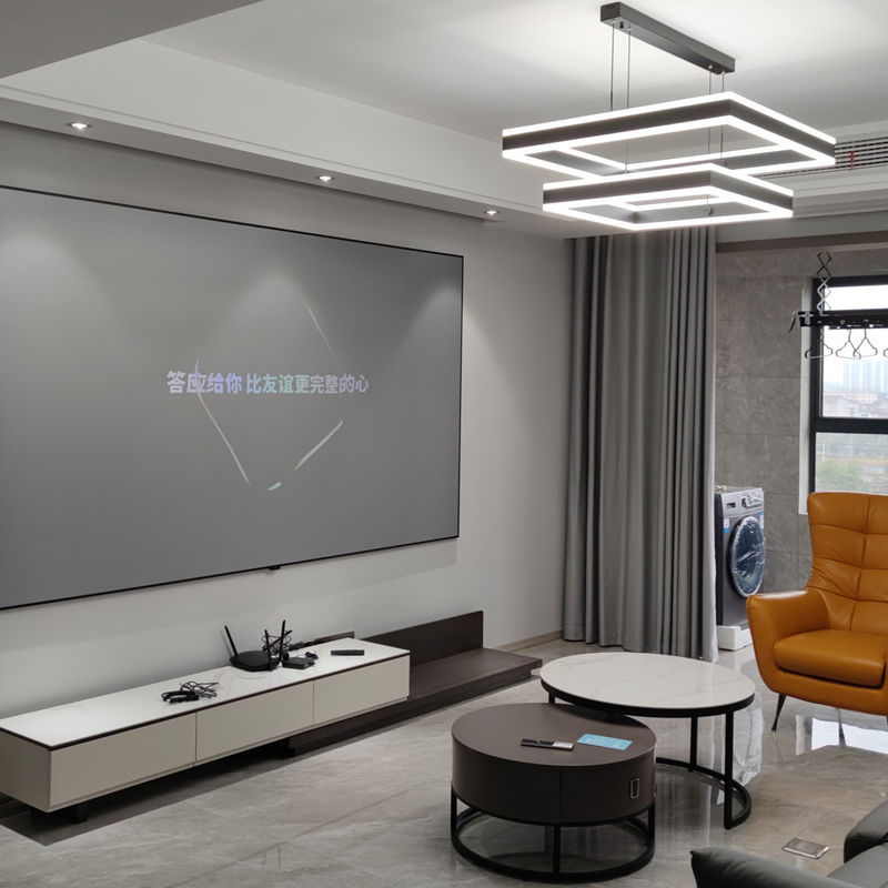 High Brightness Reflective Projector Screen 150 Inch PVC Projection Screen 16:9 For Home Cinema