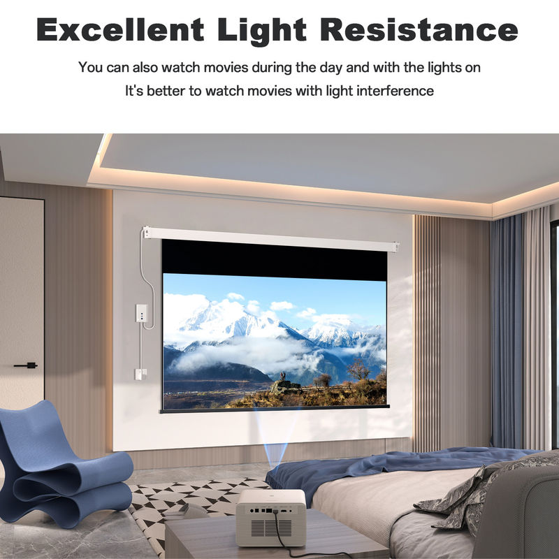 ALR Large Size Projector Screen 150 Inch Electric Motorized Projector Screen 4K