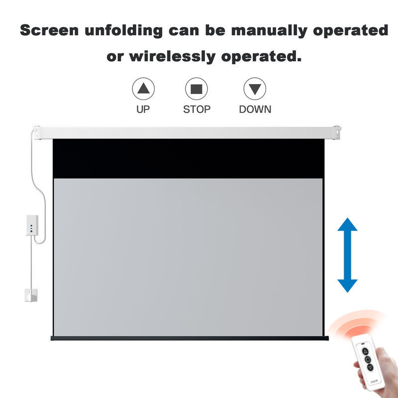 ALR Large Size Projector Screen 150 Inch Electric Motorized Projector Screen 4K