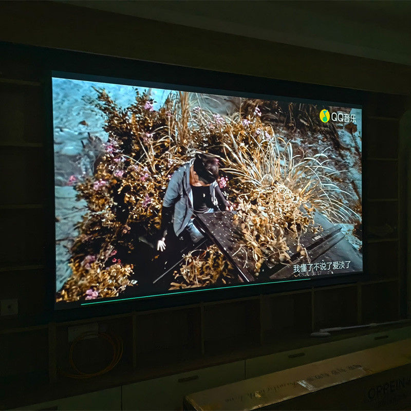 Motorized Electric Projection Screens Large Size Pull Down Projector Screen 150 Inch