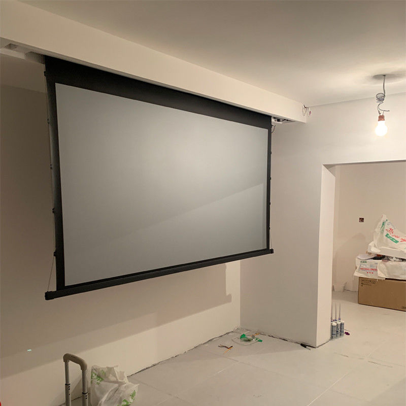 Motorized Electric Projection Screens Large Size Pull Down Projector Screen 150 Inch