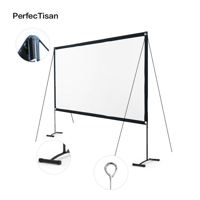 100 120 Inch Outdoor Portable Projector Screen Waterproof Fast Fold Projector Screen