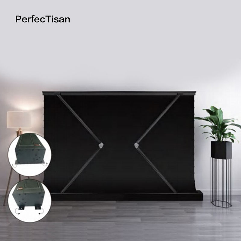 8k Floor Rising Projector Screens Large Size 150 Inch Motorized Projector Screen