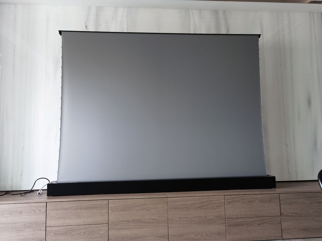 8k Floor Rising Projector Screens Large Size 150 Inch Motorized Projector Screen