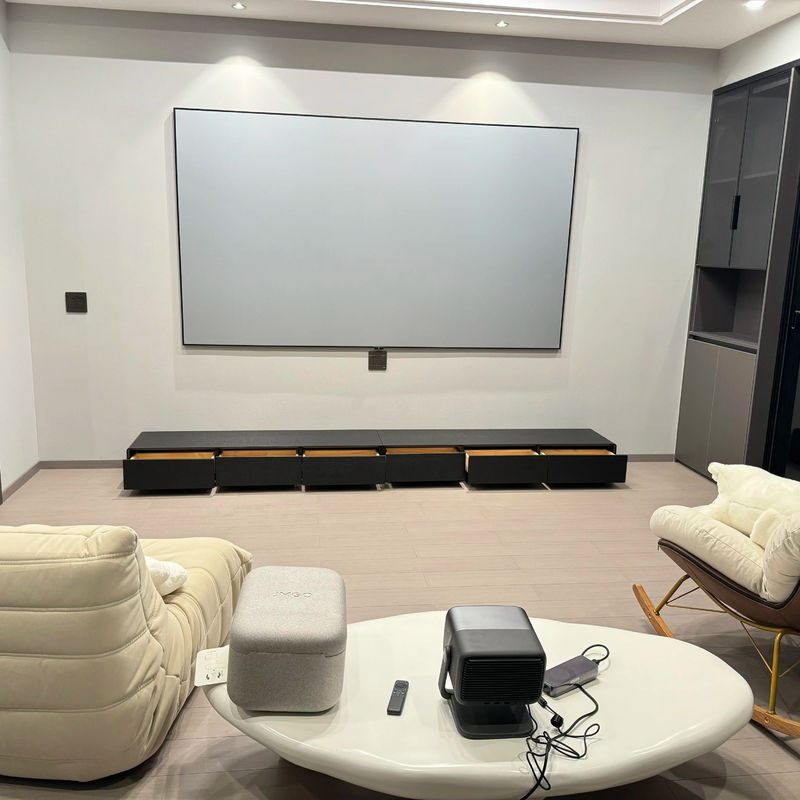 120 Inch Fixed Frame Projector Screen 8K 3D PET ALR Screen Large View Angle