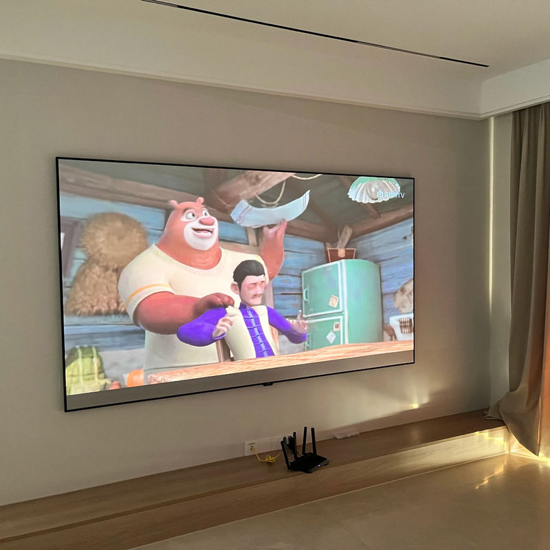 120 Inch Fixed Frame Projector Screen 8K 3D PET ALR Screen Large View Angle