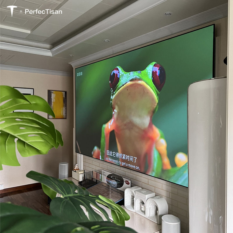 100 Inch Fixed Frame Screen 8K Fresnel ALR Projector Screen Ultra Wide Viewing Angle