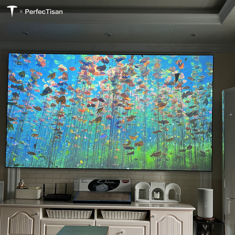 100 Inch Fixed Frame Screen 8K Fresnel ALR Projector Screen Ultra Wide Viewing Angle