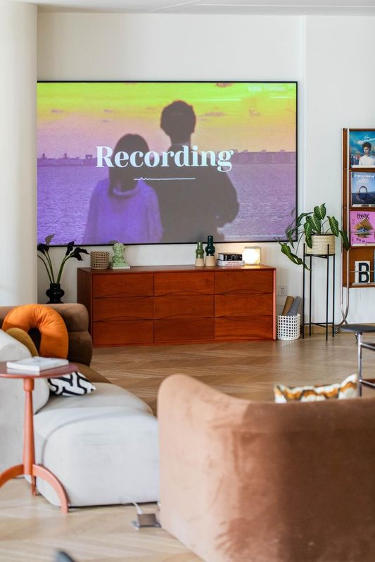 Ultra Thin Frame Projector Screens 80 Inch - 200 Inch Ambient Light Projector Screen For Home Theater