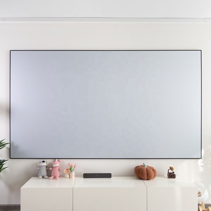 Ultra Thin Frame Projector Screens 80 Inch - 200 Inch Ambient Light Projector Screen For Home Theater