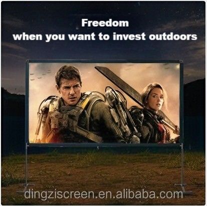 Portable Outdoor Folding Projector Screen 100 Inch / 120 Inch Fast Fold Projector Screens