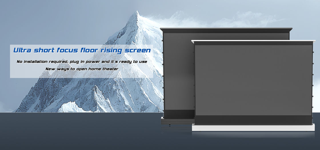 PVC Motorized Projection Screens 90 Inch Screen For Ultra Short Throw Projector