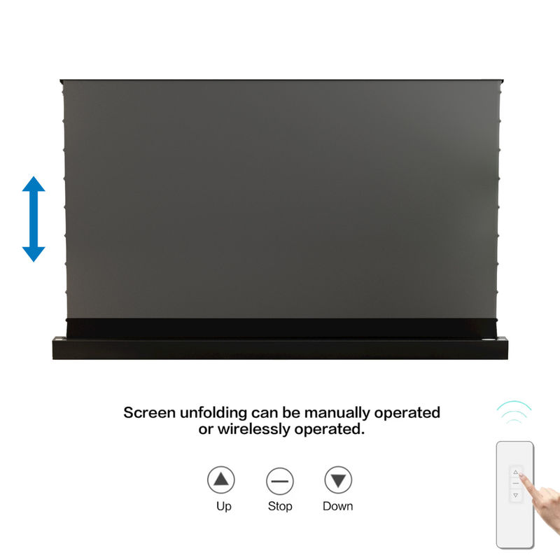 120 Inch Floor Rising Screen Electric Ultra Short Throw Laser Projector Screen