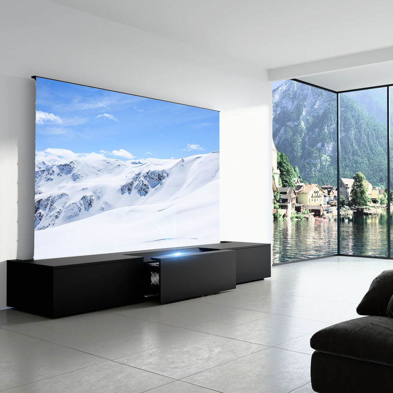 100 120 150 Inch Telescopic TV Cabinet Intelligent Short Throw Projector Cabinet