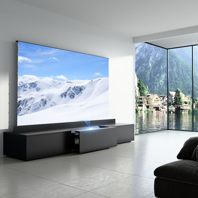 Motorised Laser Sliding TV Cabinet 100 Inch 120 Inch 130 Inch Smart TV Cabinet