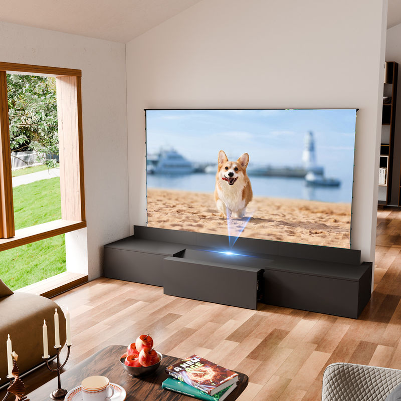 Motorised Laser Sliding TV Cabinet 100 Inch 120 Inch 130 Inch Smart TV Cabinet