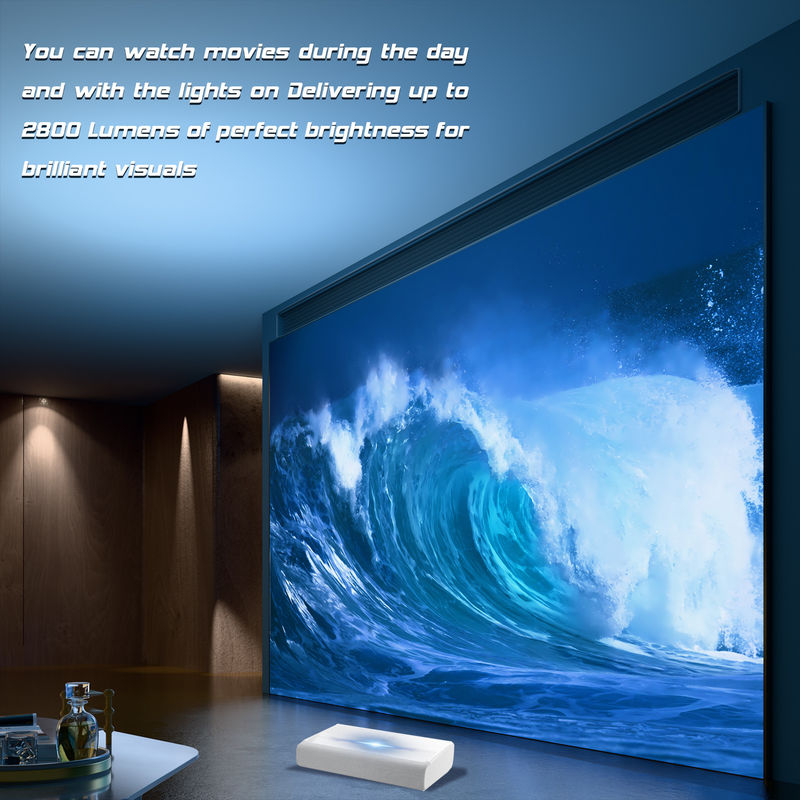 Smart Triple Laser Projector 130 Inch Laser Short Throw Projectors 4K For Samsung
