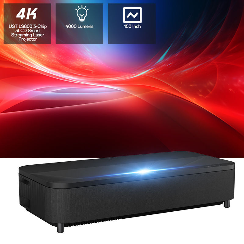 Smart Streaming Laser Projector 4000 Lumens 3LCD Short Throw Projector LS800 For Epson