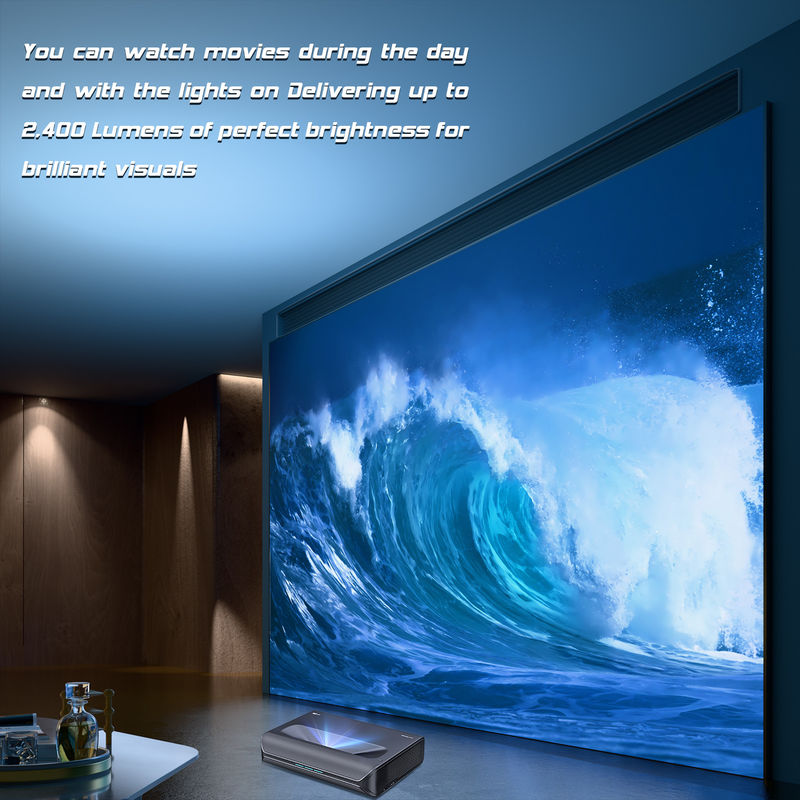 2400 Lumens Ultra Short Throw Projector 4k Tri Color Laser Projector For NexiGo Aurora Pro