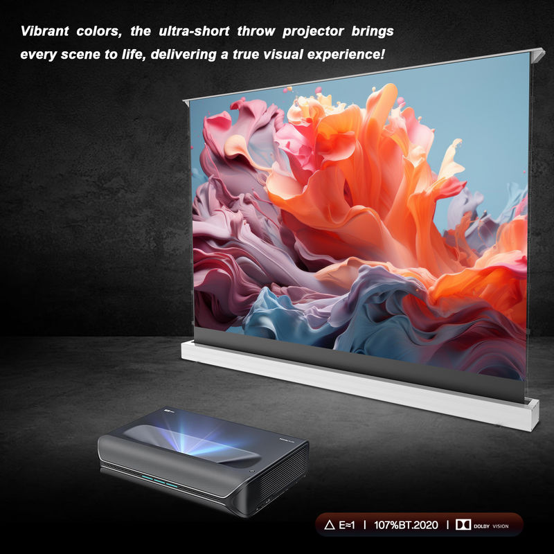 2400 Lumens Ultra Short Throw Projector 4k Tri Color Laser Projector For NexiGo Aurora Pro