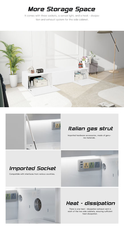 Intelligent Motorised Laser TV Cabinet Customized Projection Screen Cabinet with Projector Screen