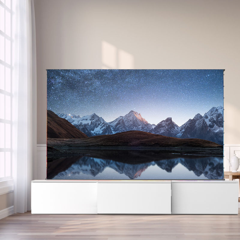 White Ultra Short Throw Cabinet 120 Inch TV Stand For Projector