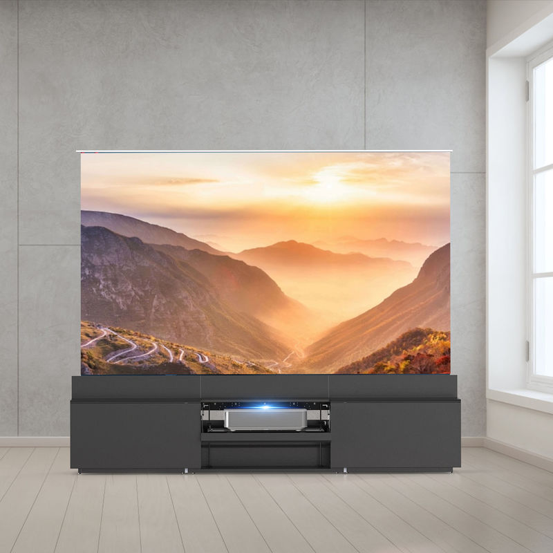 Smart TV Stand Cabinets Wooden Color UST Projector Cabinets Customized
