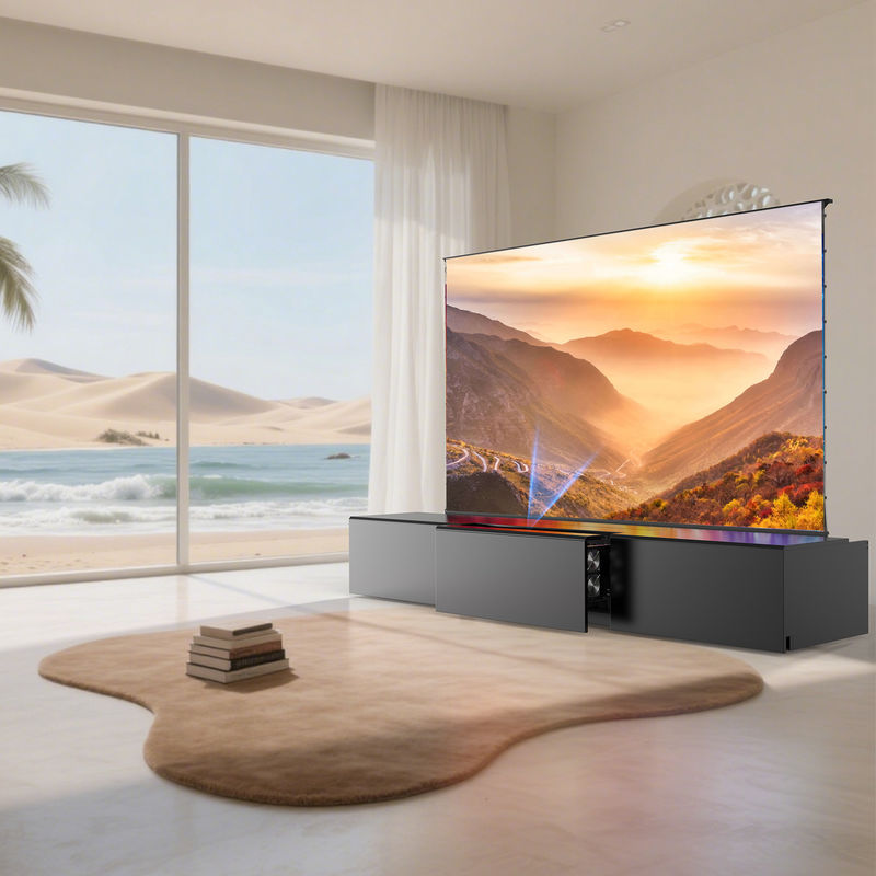 100 Inch - 130 Inch Projection Screen Cabinet Smart Ultra Short Throw Projector TV Stand
