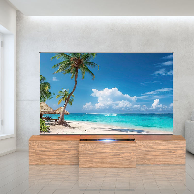 Home Cinema UST Projector Cabinet Customized TV Stand For Short Throw Projector