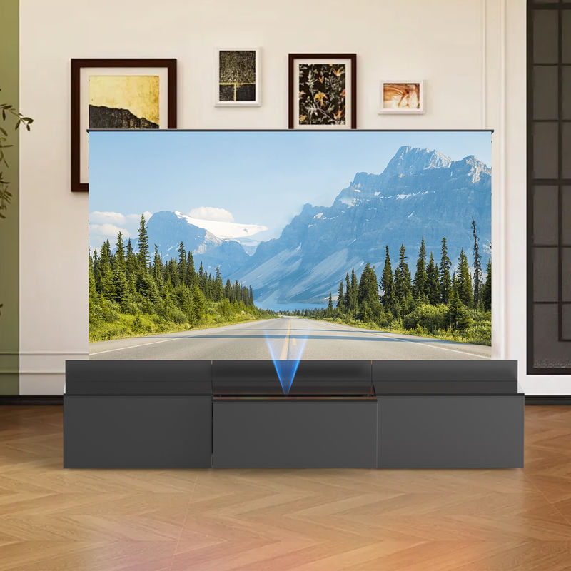 Motorised Laser Sliding TV Cabinet 100 Inch 120 Inch 130 Inch Smart TV Cabinet