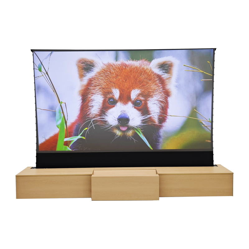 Telescopic Laser TV Cabinet with Motorized Function and Solid Oak Finish Compatible Most UST Projector