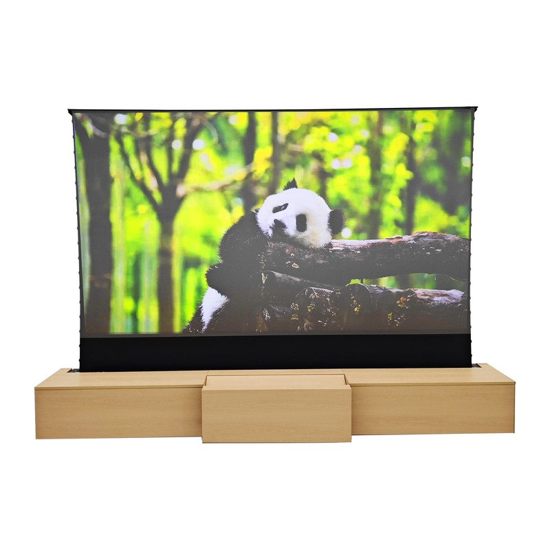 Telescopic Laser TV Cabinet with Motorized Function and Solid Oak Finish Compatible Most UST Projector
