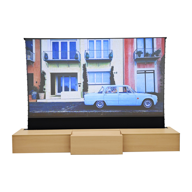 Telescopic Laser TV Cabinet with Motorized Function and Solid Oak Finish Compatible Most UST Projector