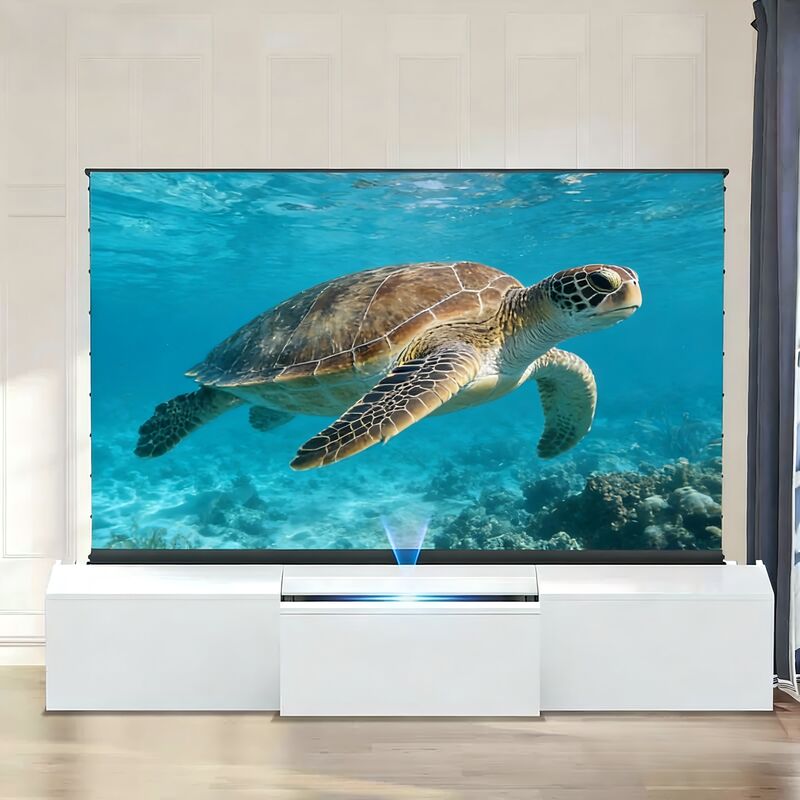 Modern Telescopic Laser TV Cabinet with Motorised UST Projector Platform, Formaldehyde-Free MDF Board, and Custom Size/Color Options