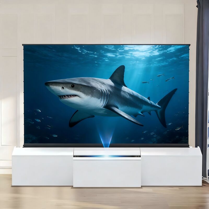 Motorised 100-150inch Laser TV Cabinet with Formaldehyde-Free MDF Board for Home Smart Theater