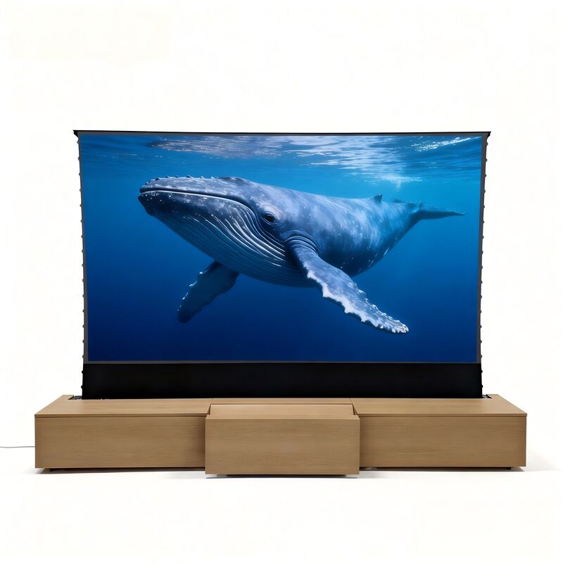 Motorised Laser TV Cabinet with Formaldehyde-Free MDF Board and Custom Size/Color Options for UST Projector TV Stand