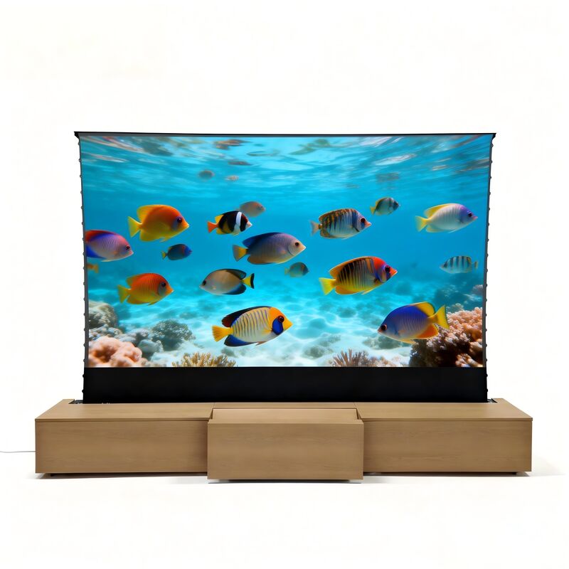 Motorised Laser TV Cabinet with Formaldehyde-Free MDF Board and Custom Size/Color Options for UST Projector TV Stand