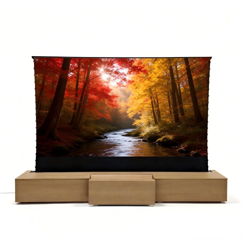 Motorised Laser TV Cabinet with Formaldehyde-Free MDF Board and Custom Size/Color Options for UST Projector TV Stand