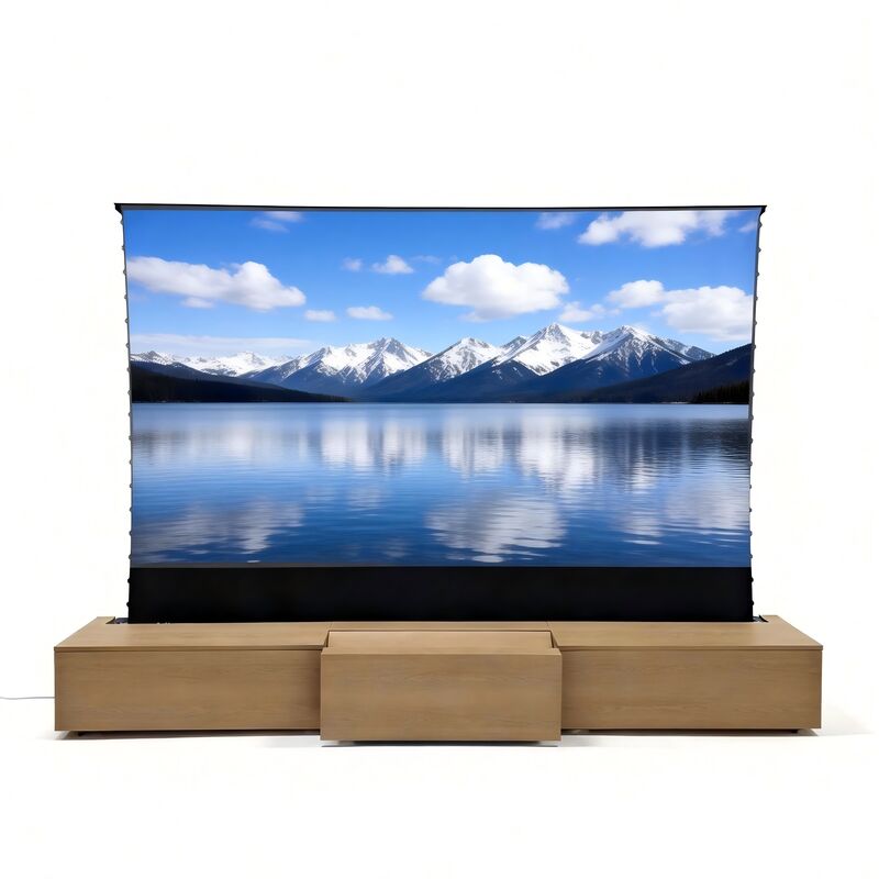 Motorised TV Cabinet with Formaldehyde-Free MDF Board and Custom Size/Color for UST Projector