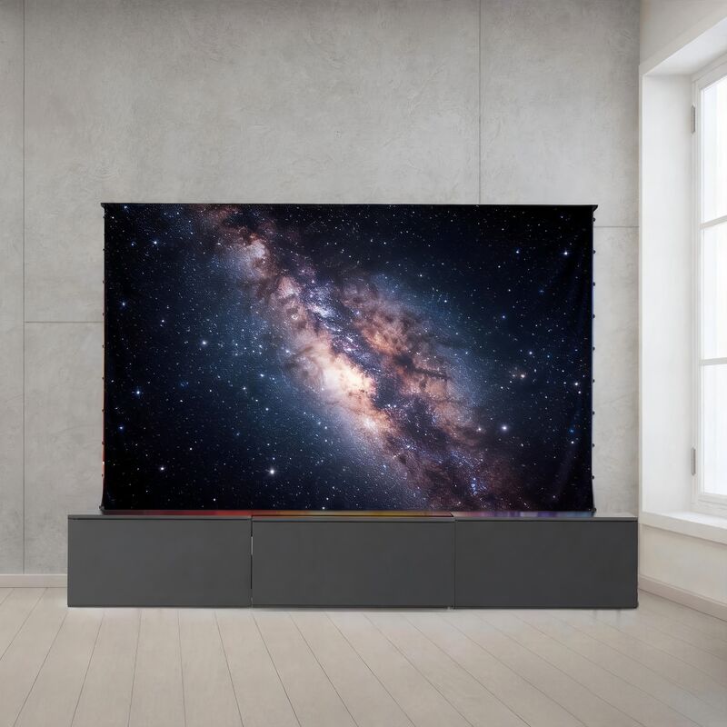 Smart Motorised Laser TV Cabinet with Formaldehyde-Free MDF Board and Custom Size/Color Options