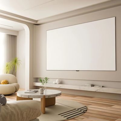 Large Size Fixed Frame Screen White / Gray 200 Inch Projection Screen For Long Throw