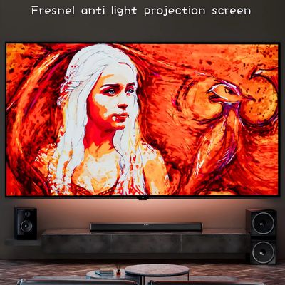 3D 4k Projector Screens 100 Inch Black Diamond Alr Screen For Long Throw