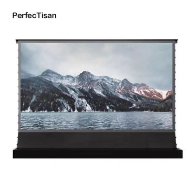 8k Floor Rising Projector Screens Large Size 150 Inch Motorized Projector Screen