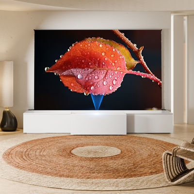 Big Size Telescopic TV Cabinet Full Motion Short Throw Projector Entertainment Center White