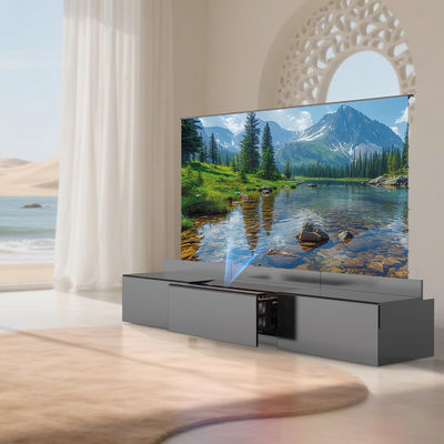 Motorised Laser Sliding TV Cabinet 100 Inch 120 Inch 130 Inch Smart TV Cabinet