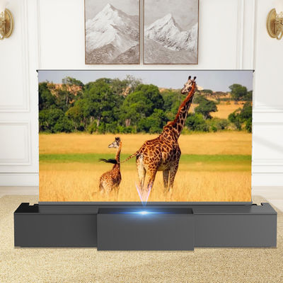 Smart Sliding Laser TV Cabinet Black Motorized Laser TV Cabinet