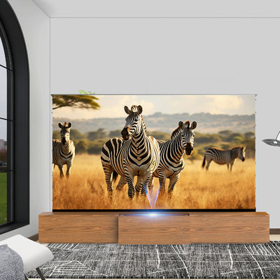 Motorized Laser TV Cabinet for UST Projector Solid Oak TV Cabinet