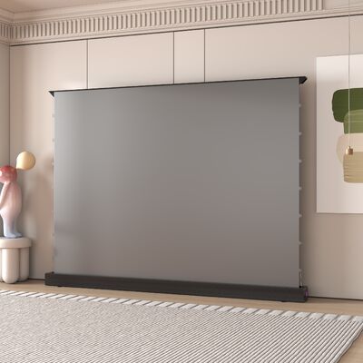 Floor Rising Screen electric projection screen with quiet motor operation and sleek design for modern office environments