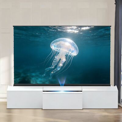 Modern Telescopic Laser TV Cabinet with Motorised UST Projector Platform and Smooth Sliding Function in Formaldehyde-Free MDF Board